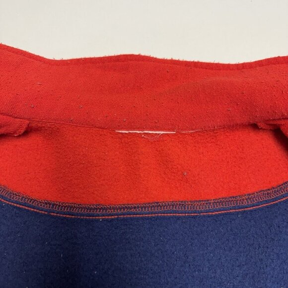 Vintage 80s Nike Sweatshirt Mens Large Red Full Zip Fleece Sportswear - Picture 13 of 16